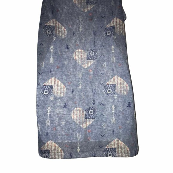 Wallflower Blue Mildly Sheer Patriotic Tank Top L - Picture 8 of 9